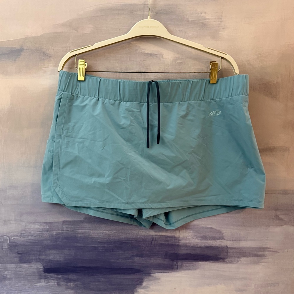 Aftco Women’s Reel Skort Aquifer Blue Athletic Skirt with Shorts